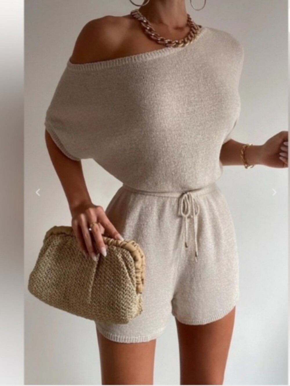 Runaway The Label Miami Knit Playsuit Romper Rnwy Off The Shoulder